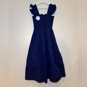 Hill House The Ellie Nap Dress - Navy Poplin